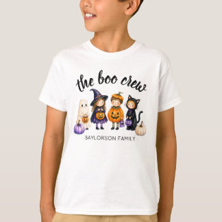 T-shirt L'équipe de Boo Halloween Famille Personnalisée Ga