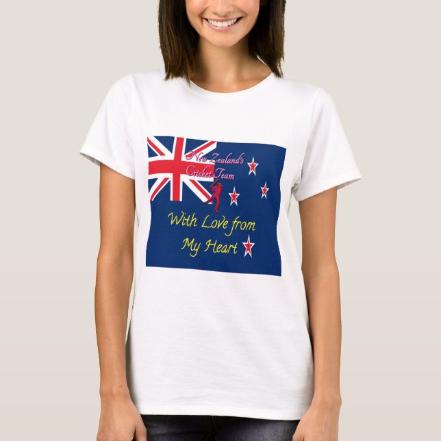 T-shirt L'équipe de cricket néo-zélandaise : L'amour de mo (Devant)