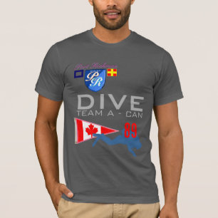 T-shirt L'équipe de piqué une plongée PEUT drapeau le