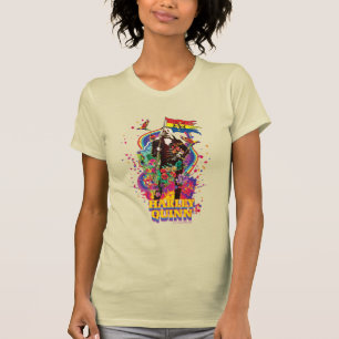 T-shirt L'équipe du suicide Harley Quinn Flowers & Rain