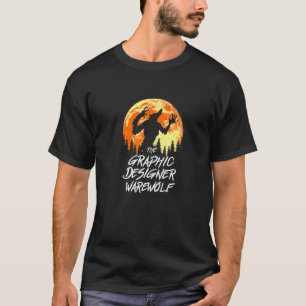 T-shirt L'Er Graphique Werewolf Halloween Graphiste S