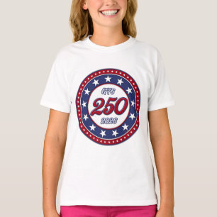 T-shirt Les 250 ans d'Amérique avec le drapeau des États-U