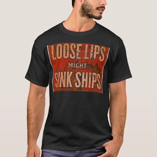 T-shirt Les 2ème guerre mondiale Perdent Des Lèvres Pourra (Devant)