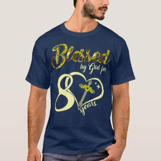 T-shirt Les 80 Ans Sunflower Christian