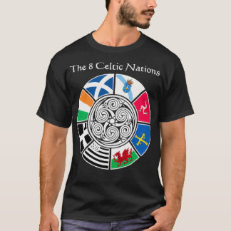 T-shirt Les 8 Anciennes Nations Celtiques Drapeau Design