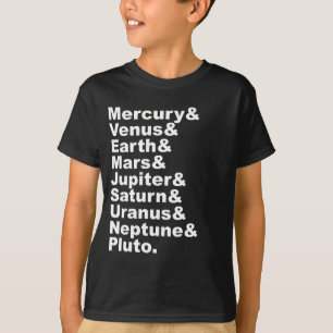 T-shirt Les 9 planètes du système solaire (avant 2006)