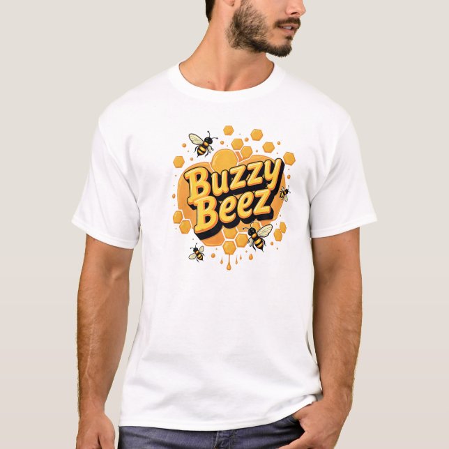 T-shirt Les abeilles en action - photo de la nature proche (Devant)