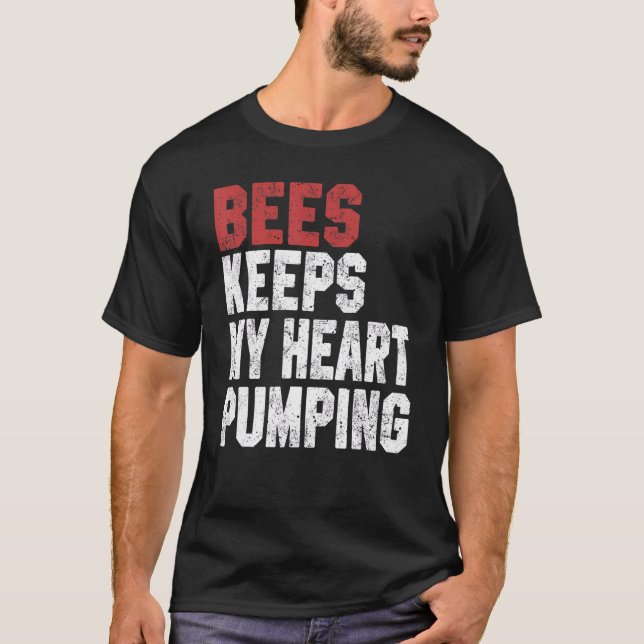 T-shirt Les Abeilles Gardent Mon Coeur Pompage Sauve Les A (Devant)