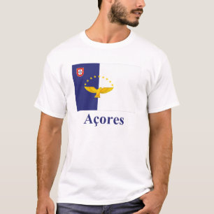 T-shirt Les Açores diminuent avec le nom dans le Portugai
