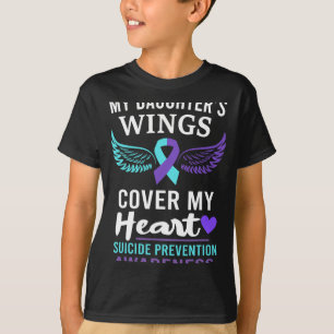 T-shirt Les ailes de ma fille couvrent la sensibilisation 