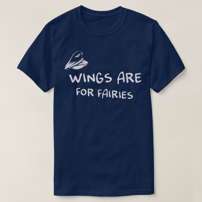 T-shirt Les ailes sont pour les fées Conception pour un pi (Design devant)