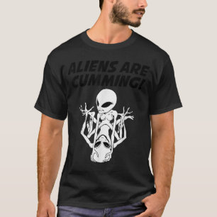 T-shirt Les Aliens Cumulent Drôle Squelette