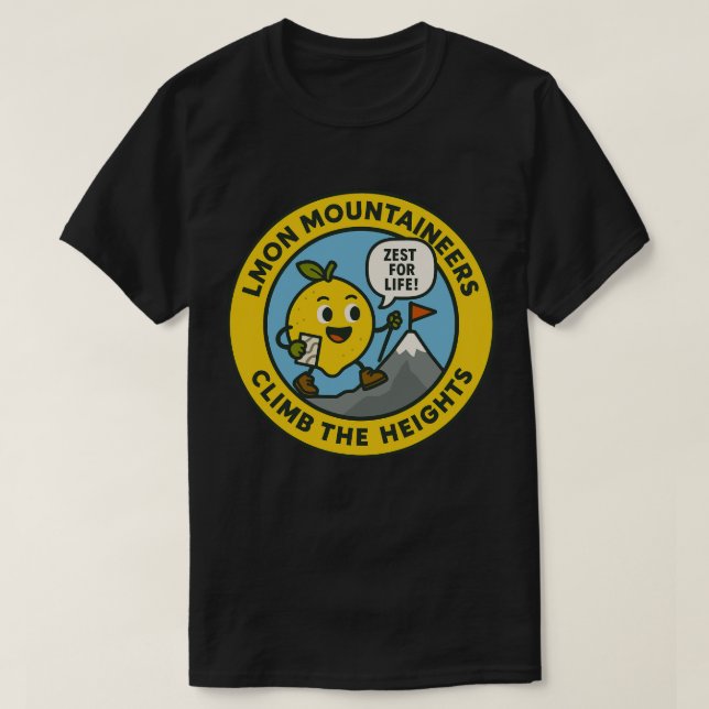 T-shirt Les Alpinistes Du Citron Montent Les Hauteurs (Design devant)