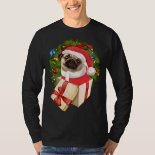 T-shirt Les amateurs de Carlins mignons Noël Père Noël