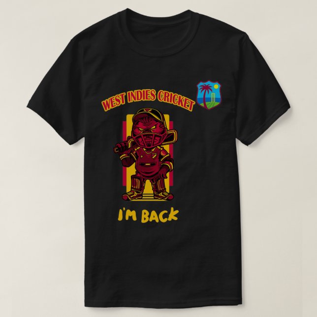T-shirt Les amateurs de cricket Cadeaux Antilles Cricket P (Design devant)