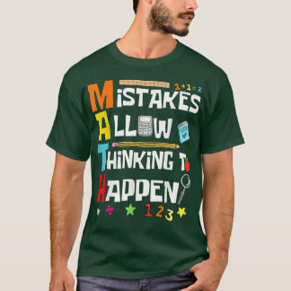 T-shirt Les Amateurs De Maths Retournent À L'École Les Err