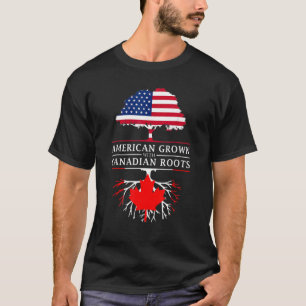 T-shirt Les Américains Cultivent Avec Des Racines Canadien