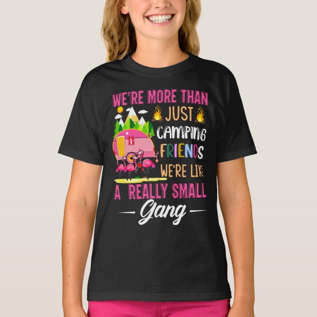 T-shirt Les Amis Du Camping Sont Comme Une Petite Bande (Devant)