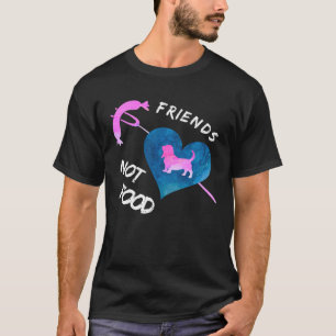 T-SHIRT LES AMIS NE SONT PAS LA NOURRITURE VEGAN ANIMAL AC