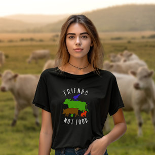 T-shirt Les amis pas la nourriture, les droits des animaux