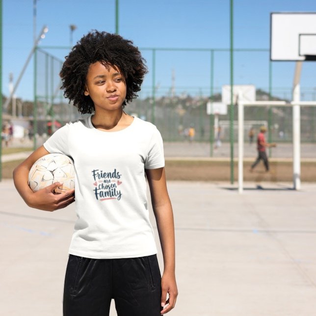 T-shirt Les Amis Sont Choisis Famille - Citation De Coeur  (Créateur téléchargé)