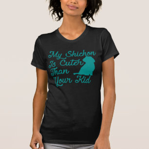 T-shirt Les amoureux de les chiens drôles mon Shichon est
