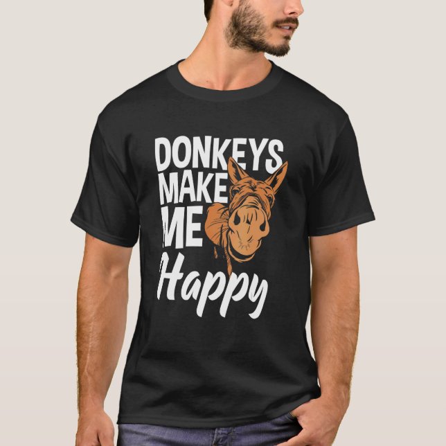 T-shirt Les ânes Me Rendent Joyeux Âne (Devant)