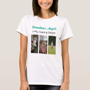 T-shirt Les anges de grand-mère   Photo et noms personnali
