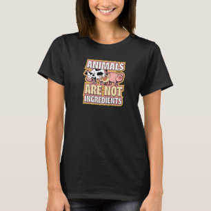 T-shirt Les animaux ne sont pas des ingrédients Éthique Pr