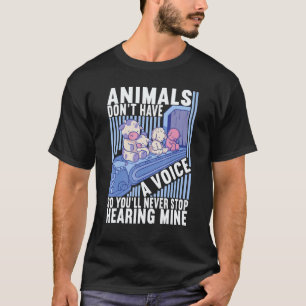 T-shirt Les Animaux N'Ont Pas De Voix Végétalien Végétarie