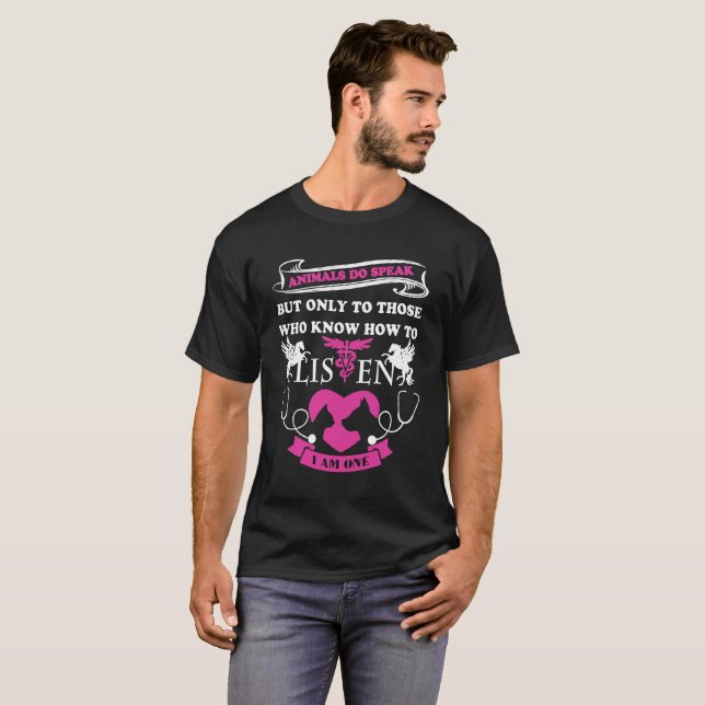T-shirt Les animaux parlent - la technologie de (Devant entier)