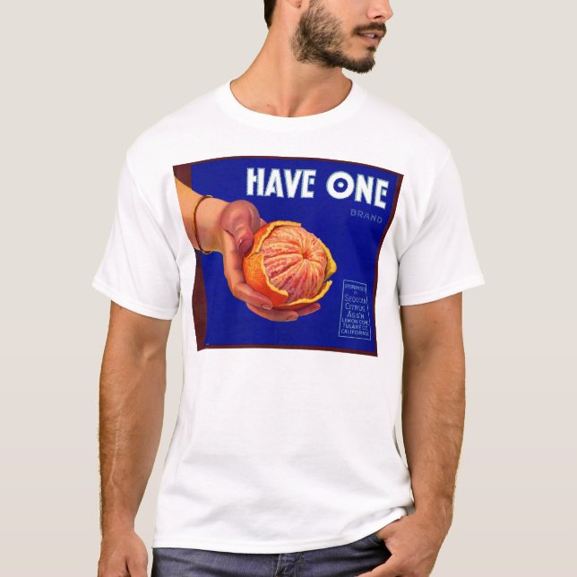 T-shirt Les années 1940 ont un étiquette de caisse orange (Devant)