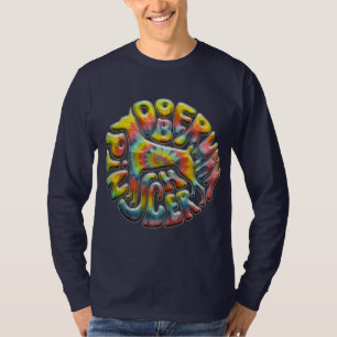 T-shirt les années 60 teignent en nouant le dobermann