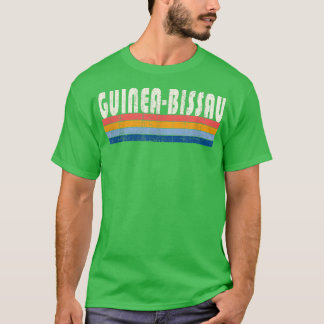 T-shirt Les années 70 80s Vintage rétro Style GuinéeBissau