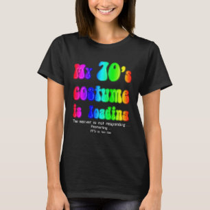 T-shirt les années 70 Costume Halloween Rainbow Vintage 19