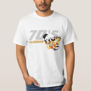 T-shirt les années 70 DÉMARCHE ASSURÉE, PIÈCE EN T des