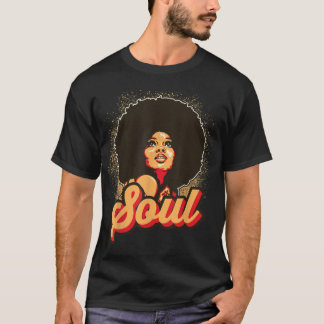T-shirt les années 70 Funk Afro Femmes Soul Retro Style Vi