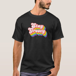 T-shirt les années 70 Retro Rainbow Disco Restez Super
