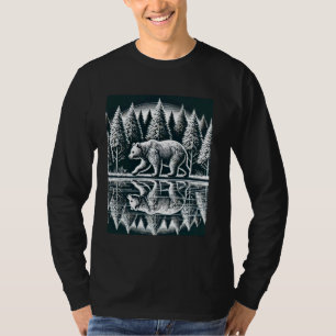 T-shirt Les arbres Reflection Faune Nature - Ours Extérieu