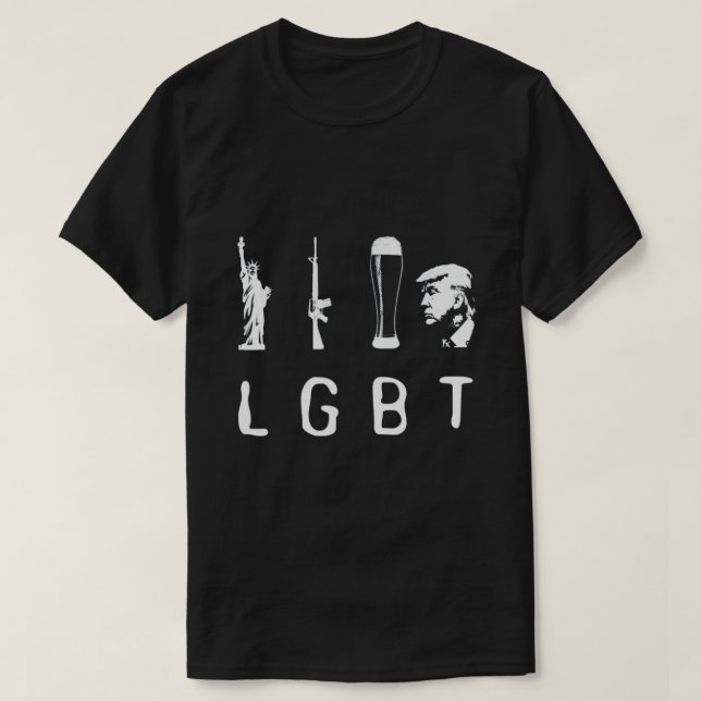 T-shirt Les armes de la liberté Bière Trump (Design devant)
