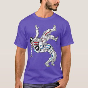 T-shirt Les astronautes JiuJitsu luttant