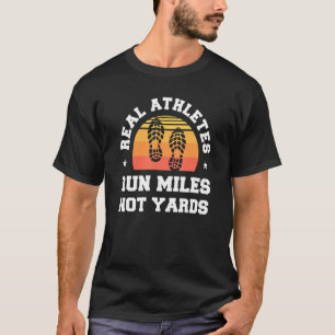 T-shirt Les Athlètes Rétro Véritables Courent Des Miles No