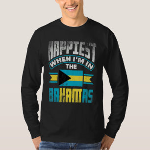 T-shirt Les Bahamas Bahamien Plus Heureux Quand Je Suis Au