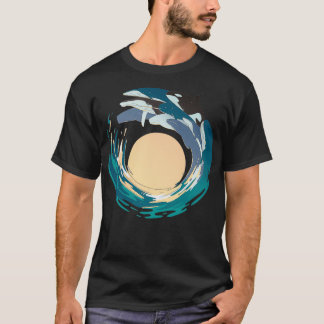 T-shirt Les baleines se jettent dans l'eau