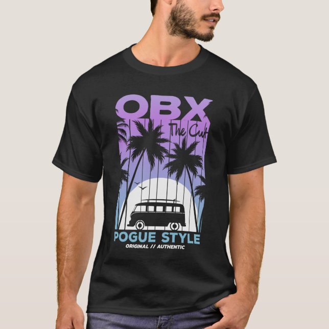 T-shirt Les Banques Extérieures OBX Le Surfeur À La Pogue  (Devant)