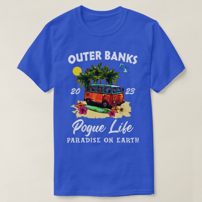 T-shirt Les Banques Extérieures Pogue Life Paradise On Ear (Design devant)