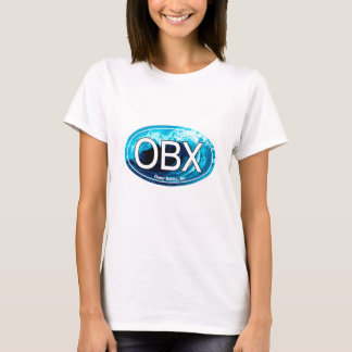T-shirt Les banques externes d'OBX ondulent l'ovale