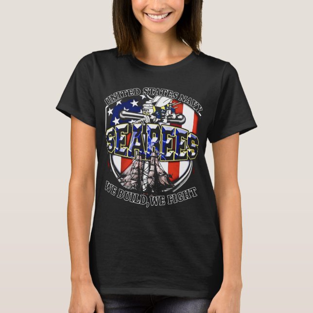 T-shirt les bataillons de construction de marine (Devant)
