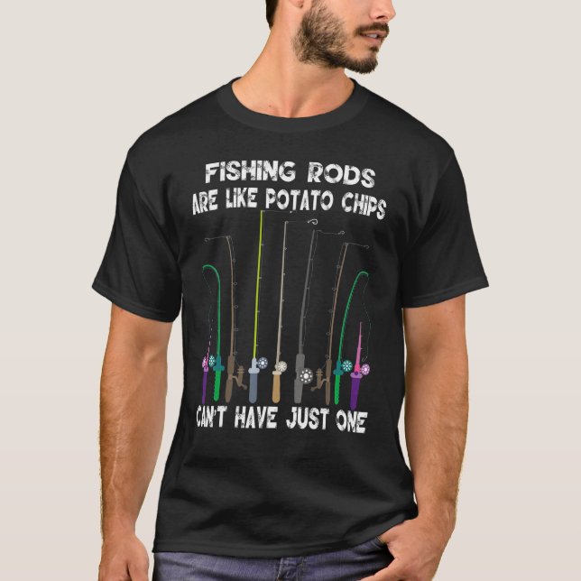T-shirt Les bâtonnets de pêche sont comme des chips de pom (Devant)