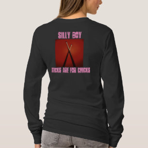 T-shirt Les bâtons idiots de garçon sont pour des poussi